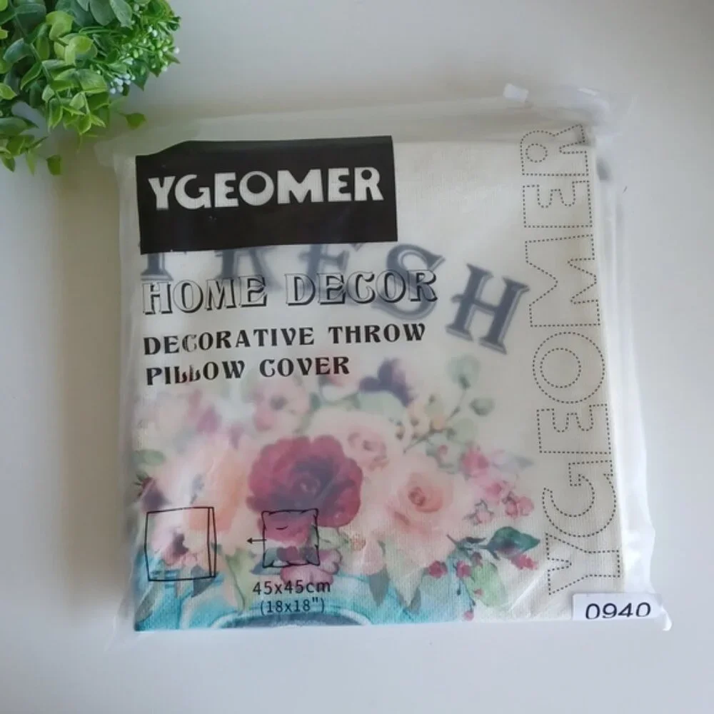 Set of 4 Spring Watercolor Pillow Covers | 18